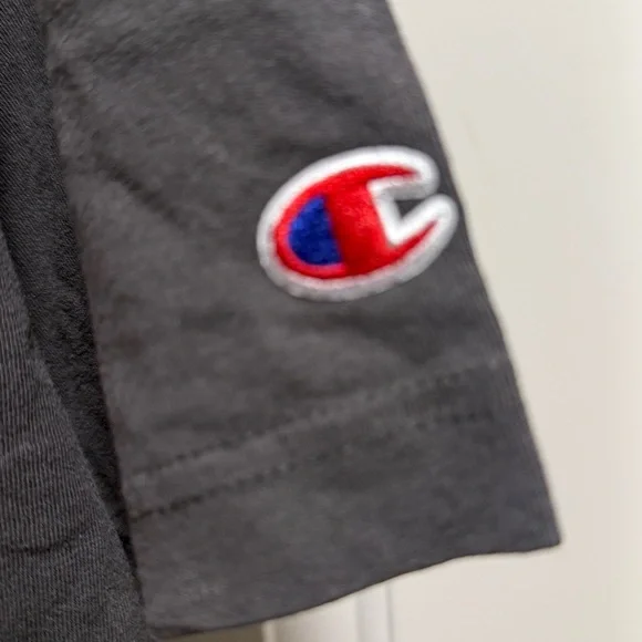 Champion Black Tee with Red & Blue Logo - Picture 4 of 8